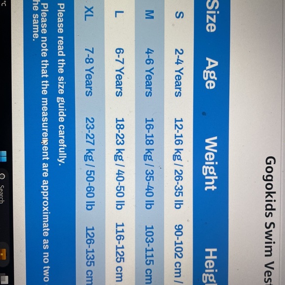 Gogokids Kids Swim Vest jacket size L age 6-7 fits true to size - Picture 6 of 10